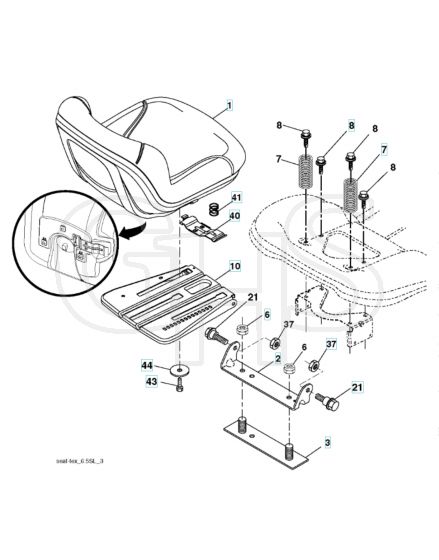 Husqvarna Cth 224T - Seat