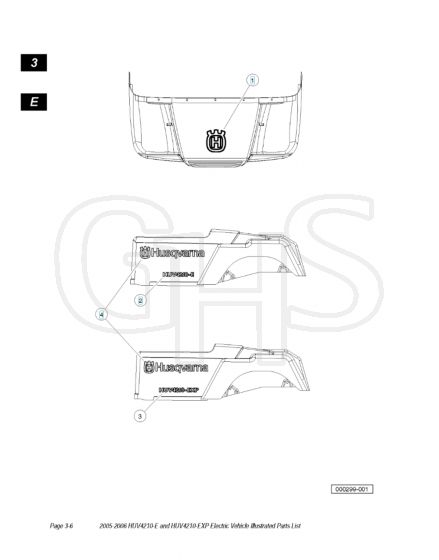 Husqvarna HUV4210E - Decals 3