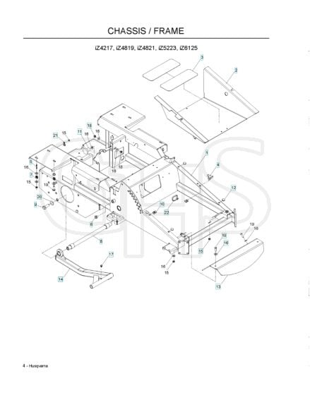 Husqvarna Iz4821 - Chassis & Frame