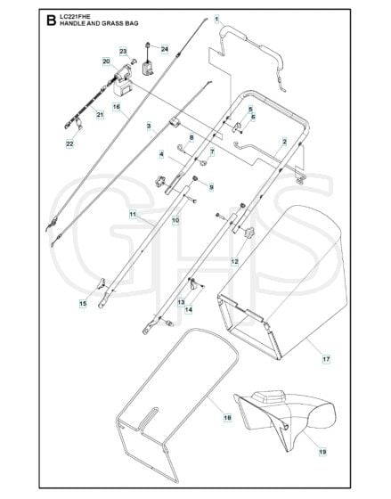 Husqvarna L221FHE - Handle