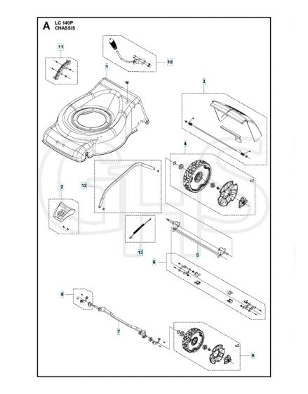 Husqvarna LC 140P - Chassis