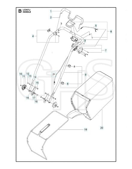 Husqvarna LC 247LI - Handle