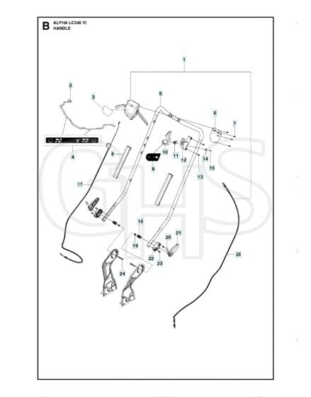 Husqvarna LC 348VI - Handle