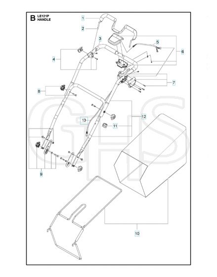 Husqvarna LE 121P - Handle