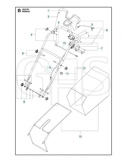 Husqvarna LE 221R - Handle