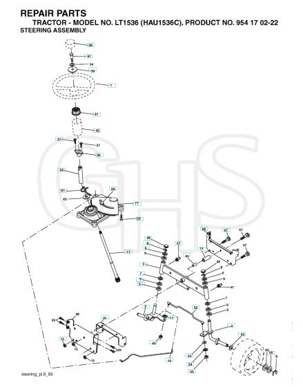 Husqvarna Lt1536 - Steering