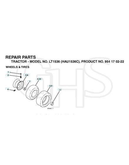 Husqvarna Lt1536 - Wheels & Tyres