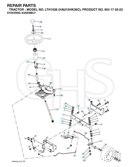 Husqvarna Lth1536 - Steering