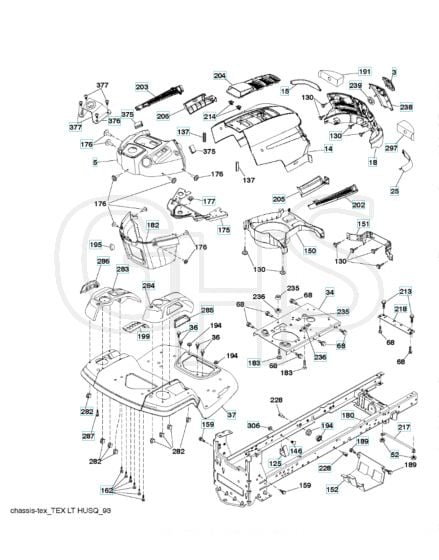 Husqvarna Lth1738 - Chassis & Frame