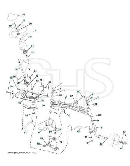 Husqvarna Lth1742 Twin - Steering