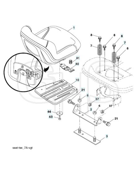 Husqvarna Lth 154 - Seat