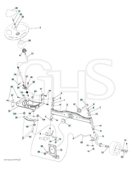 Husqvarna Lth 154 - Steering