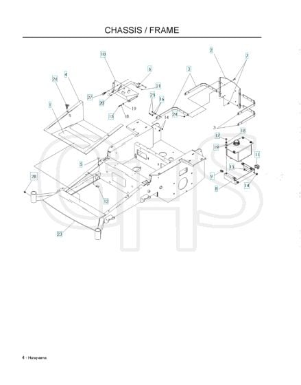 Husqvarna Lzf5227 - Chassis Upper