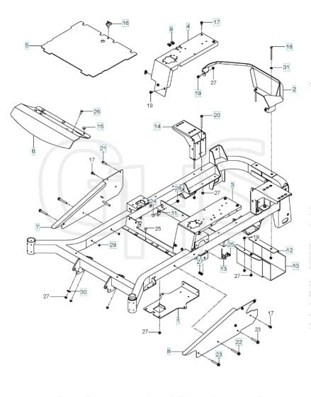 Husqvarna Mz5424S - Frame