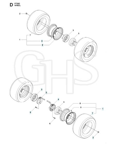 Husqvarna PT 26D - Wheels & Tyres