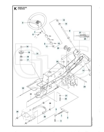 Husqvarna R13 C5 - Steering