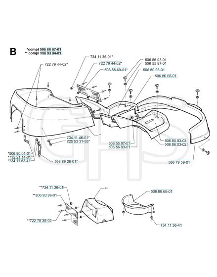 Husqvarna RIDER 1200 - Hood