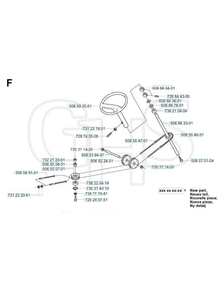 Husqvarna RIDER 13 - Steering