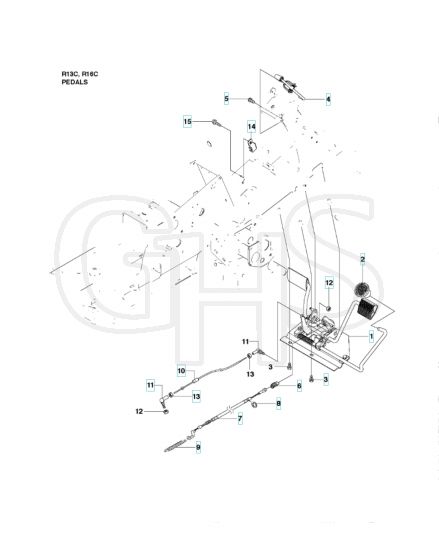 Husqvarna RIDER 13C - Pedals