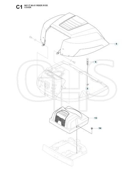 Husqvarna RIDER 155 - Hood