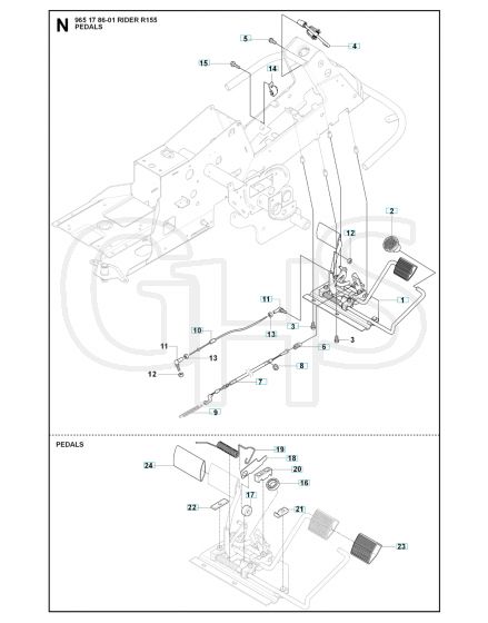 Husqvarna RIDER 155 - Pedals