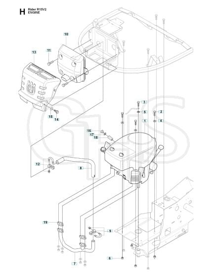 Husqvarna RIDER 15V2 - Engine