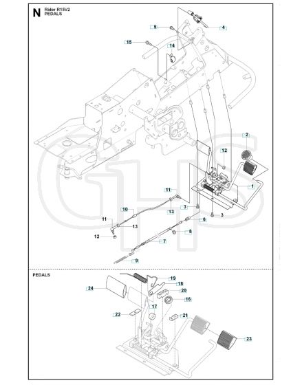 Husqvarna RIDER 15V2 - Pedals