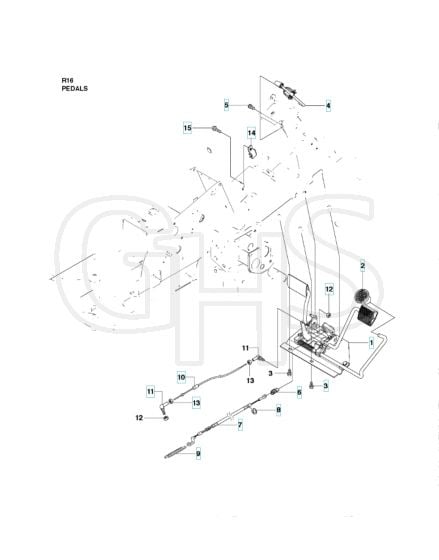 Husqvarna RIDER 16 - Pedals