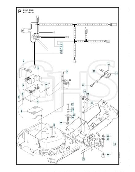 Husqvarna RIDER 16C - Electrical