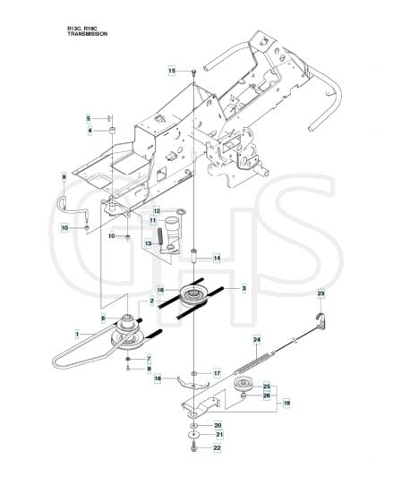 Husqvarna RIDER 16C - Transmission