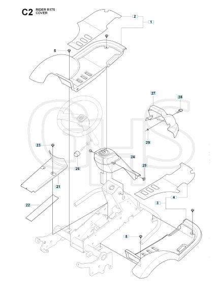 Husqvarna RIDER 175 - Cover