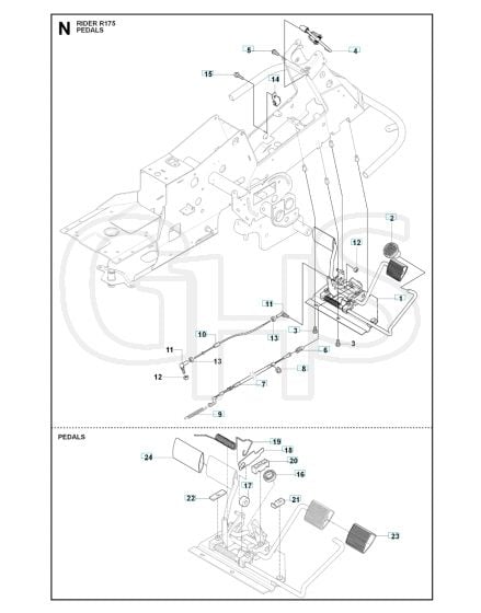 Husqvarna RIDER 175 - Pedals