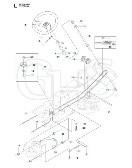 Husqvarna RIDER 175 - Steering