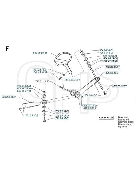 Husqvarna RIDER 850 - Steering