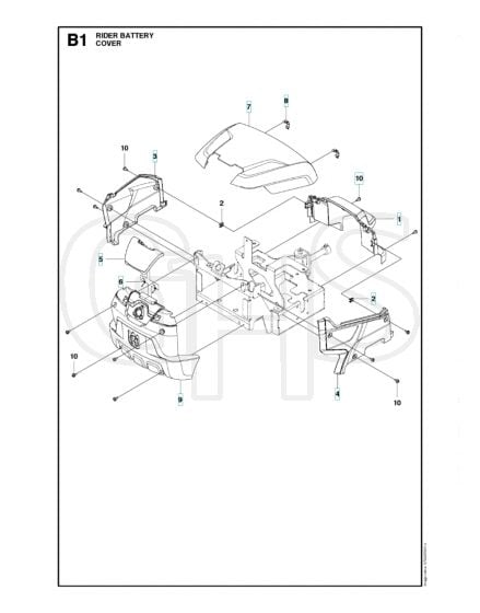 Husqvarna RIDER BATTERY - Cover