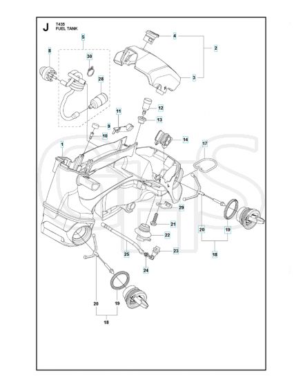 Husqvarna T435 - Fuel Tank