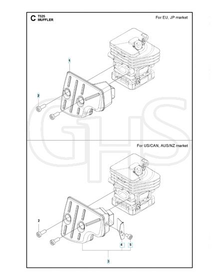 Husqvarna T525 - Muffler