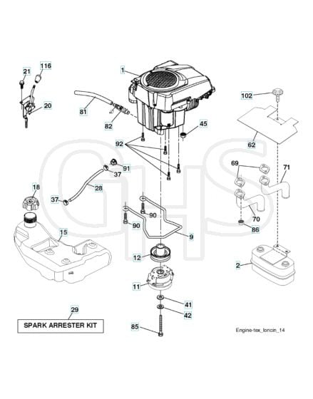 Husqvarna Ts 248G - Engine