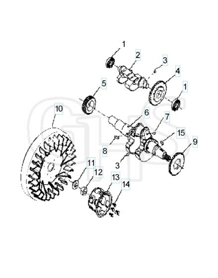 Husqvarna W100D - Flywheel