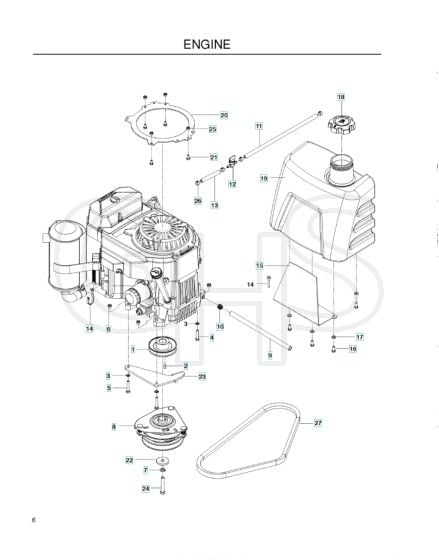 Husqvarna WHF4817 - Engine Plate