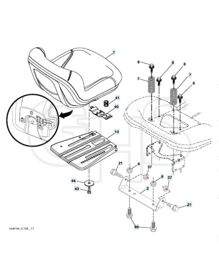 Husqvarna Yt46Ls - Seat