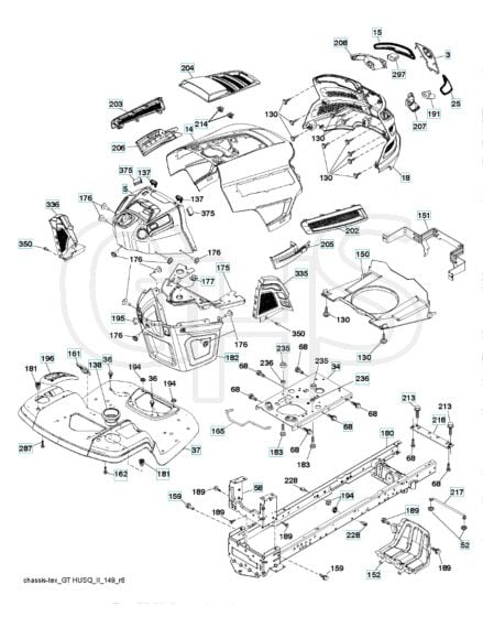 Husqvarna Yta18542 - Chassis & Enclosures