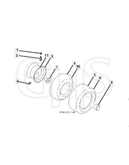 Husqvarna Yta24V48 - Wheels & Tyres