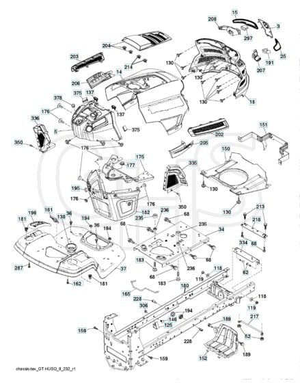 Husqvarna Yth1846 - Chassis & Enclosures