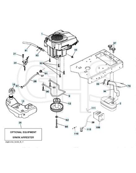 Husqvarna Yth1942 - Engine