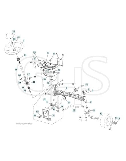 Husqvarna Yth2246 - Steering