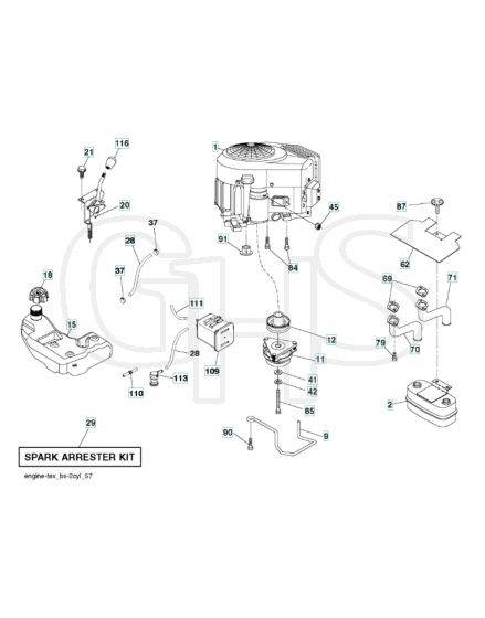 Husqvarna Yth22V42Ls - Engine