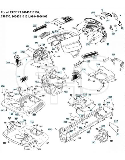 Husqvarna Yth22V46 - Chassis & Frame