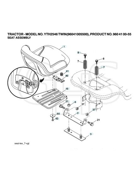 Husqvarna Yth2546 Twin - Seat