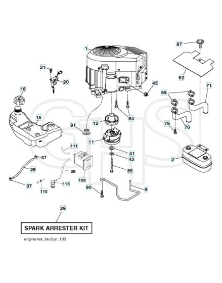 Husqvarna Yth26V54 - Engine